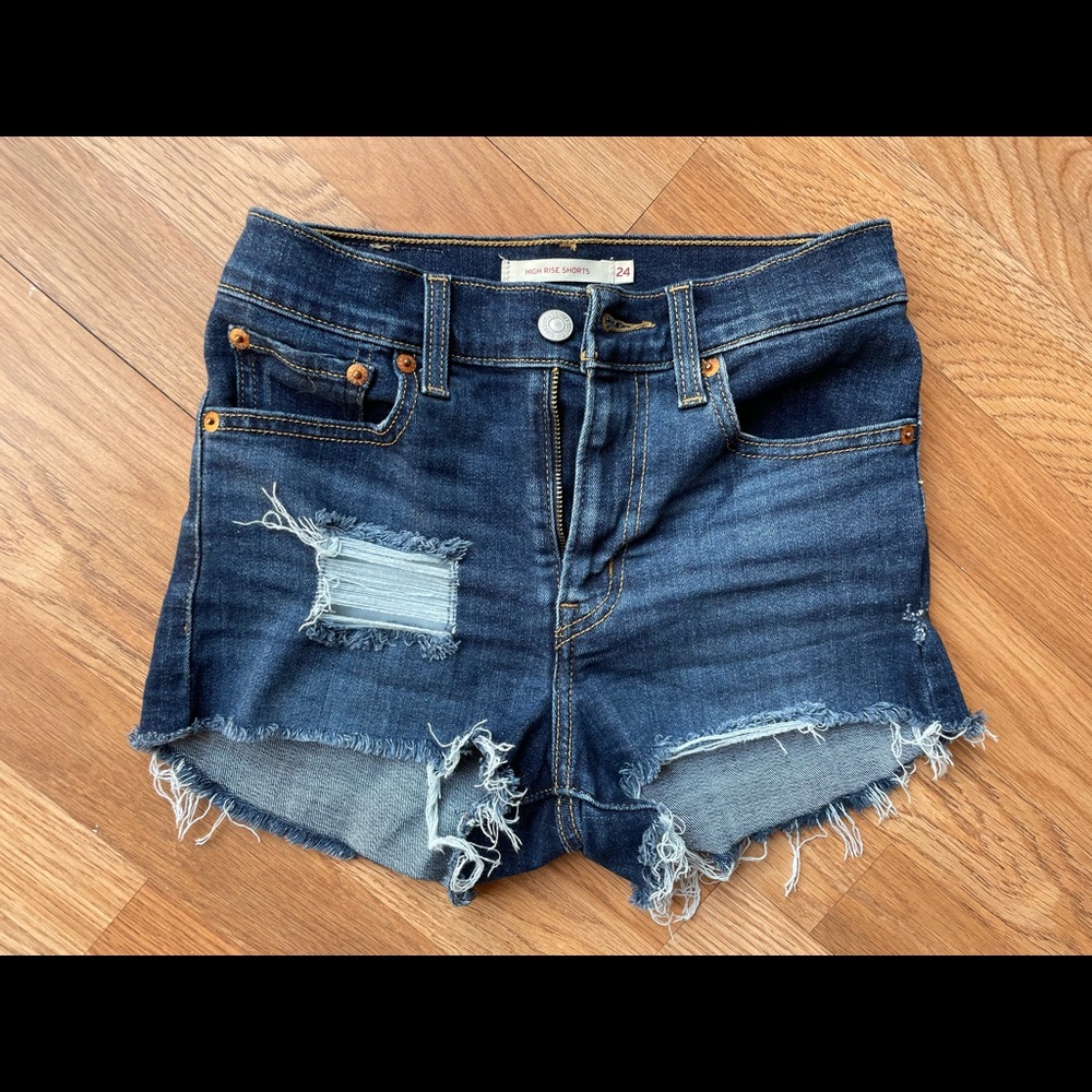 Levi’s high rise jean shorts